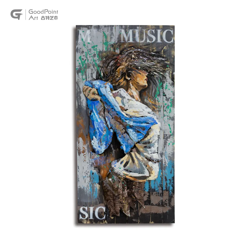 קידום מכירות פריטים עבור שיווק פיליפיני עבודות יד רוקד עץ קיר תפאורה 3d מתכת קיר אמנות פריטים