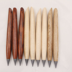 Nouveaux kits de Stylo De Conception Créative rouleau à pâtisserie <span class=keywords><strong>Chauve</strong></span>-<span class=keywords><strong>Souris</strong></span> bâton en bois Sans Encre Stylo Métallique Éternelle Crayon stylo - Product Image 2