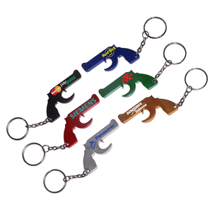 Gros <span class=keywords><strong>militaire</strong></span> promotions cadeau en aluminium gun forme mini bière ouvre-bouteille avec porte-clés - Product Image 2