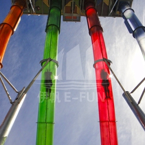 <span class=keywords><strong>Toboggan</strong></span> aquatique en <span class=keywords><strong>spirale</strong></span> en fibre de verre à boucle fermée translucide et colorée à grande vitesse - Product Image 3