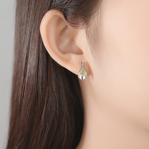<span class=keywords><strong>Orecchini</strong></span> a Perno CZCITY in Argento Sterling 925 con Fiore di <span class=keywords><strong>Tulipano</strong></span>, Gioielli Raffinati da Donna - Product Image 3