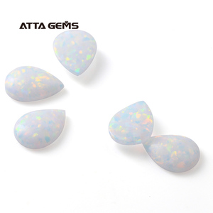Pera corte cristal <span class=keywords><strong>blanco</strong></span> ópalo gema piedra 17C preciosas de ópalo de fuego - Product Image 6