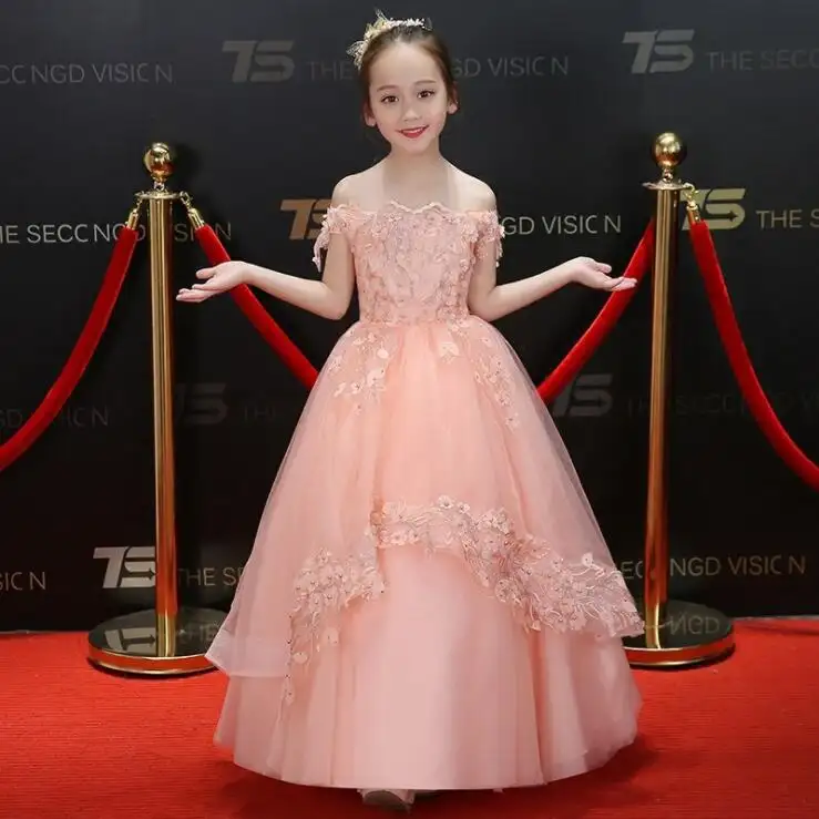 2019 latest design little Princess dance party dress USA boutique shop perfect quality girls sleeveless party dress