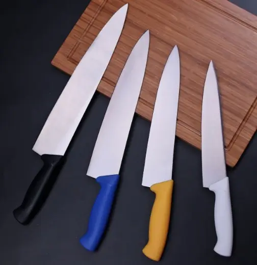 Yüksek kalite premium kalite 8 adet paslanmaz renk mutfak için 6 adet kraliyet İsviçre bıçak seti