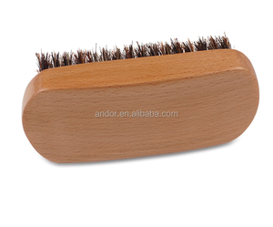 Pequeño redondo de madera natural de pelo de jabalí personalizado barba peine y cepillo de cerdas de jabalí de la barba para - Product Image 5
