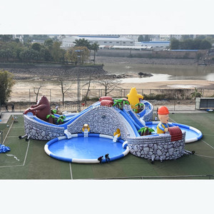 Piscine gonflable commerciale, parc aquatique géante sur le sol, en vente - Product Image 5