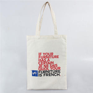 Gros toile <span class=keywords><strong>blanche</strong></span> sacs fourre-tout en coton avec logo personnalisé - Product Image 5