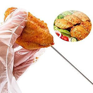 12Packed Reusable Stainless Steel <strong>Bbq</strong> Metal Grilling Skewers Set with Wooden Handle Stick Outdoor Camping <strong>Tools</strong> - Product Image 2