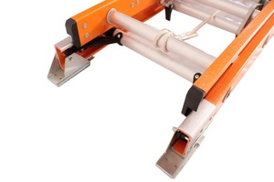 Scala Telescopica in Vetroresina FRP con 2x7 Gradini, Doppi Ganci, Capacità di Carico 150kg per Uso Elettrico - Product Image 5