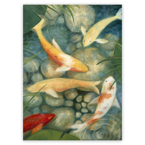 Набор для рисования по номерам на стену в отеле, импрессионистская масляная живопись с рыбой - Product Image 1