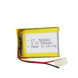 Alta Qualidade Recarregável Lipo Bateria <span class=keywords><strong>503040</strong></span> 3.7V Bateria De Iões De Lítio 550mAh 600mAh Baterias De Polímero De Lítio - Product Image 1