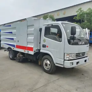 DongFeng 4x2 mesin truk penyapu vakum jalan industri kecil