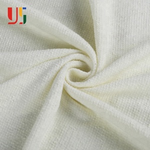 Poliéster blanco algodón teñido llano bebé francés terry tejido de punto para <span class=keywords><strong>ropa</strong></span> <span class=keywords><strong>deportiva</strong></span> - Product Image 1