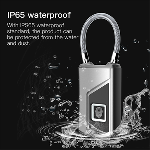 Seguridad <span class=keywords><strong>de</strong></span> equipaje bloqueo inteligente huellas dactilares <span class=keywords><strong>de</strong></span> carga USB cerradura <span class=keywords><strong>candado</strong></span> impermeable - Product Image 4