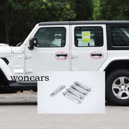 WCS Tampilan Dekorasi Aksesoris Depan Belakang Mobil Pintu Menangani Hiasan Penutup untuk JEEP Wrangler JK 2018