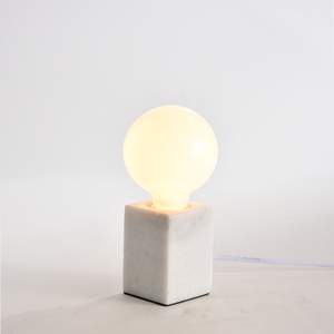 Hiện đại Trắng Đá Cẩm Thạch Màu Đen Cơ Sở Nhỏ Cầm Tay đèn Bàn Phòng Cạnh Giường Ngủ Ánh Sáng Ban Đêm - Product Image 2