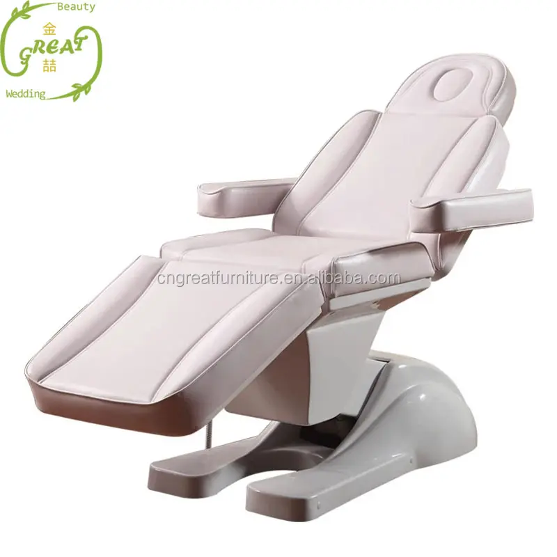 Girevole di lusso medico di nuovo disegno spa lettino da massaggio grigio 3 clinica pieghevole trattamento elettronico 4 motore mobili spa di bellezza letto