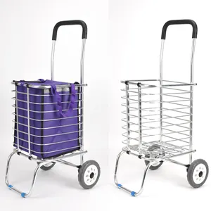 35L Tedesco del metallo del Commercio All'ingrosso Pieghevole supermercato shopping trolley 4 ruote trolley