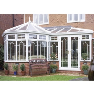 Serre classique blanche quatre saisons, véranda en verre, jardin d'hiver pour maison, prix - Product Image 3