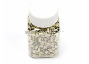 tube de cuivre perles de <span class=keywords><strong>cheveux</strong></span> humains extensions micro anneaux 1000 pcs par bouteille 4 couleurs pour choisir - Product Image 5