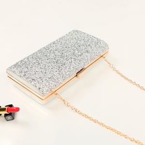 Bolso de Mano de Noche de Cuero para Mujer, Bolso de Mano de Noche con Cristales y Diamantes en Caja - Product Image 5