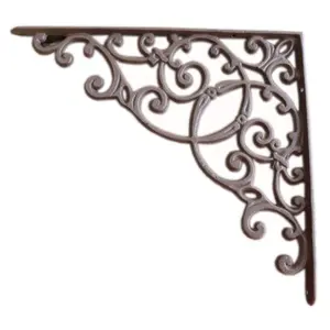 Hot sale european pattern metal shelf rack cast iron corner bracket