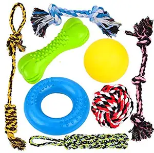 Durable Good Quality Indestructible Interactive Dog Ball Chew Toys Pull Rope Bone Dog Toy Set