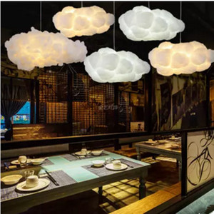 <span class=keywords><strong>Lampadario</strong></span> LED Moderno a Forma di <span class=keywords><strong>Nuvola</strong></span> in Cotone Bianco per Bar, Caffè e Sala da Pranzo - Product Image 3