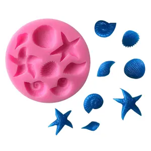 海の動物の形をしたXGY-43シリコンチョコレートモールド。シリコーン砂糖金型、3D Fondant Mermaid Tail Silicone Mold