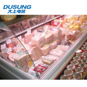 Tapa <span class=keywords><strong>Vitrina</strong></span> <span class=keywords><strong>refrigerada</strong></span> Refrigerador Congelador Carne Deli Alimentos Venta al por menor Vidrio Digital CE Enfriador de aire Helado Congelador Alcance 0 ~ 5 - Product Image 2