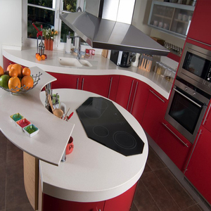 مطبخ هانغتشو فيرمونوز ، أفكار تصميم المطبخ الحديث ، مطبخ أحمر عالي اللمعان ، ورنيش - Product Image 6