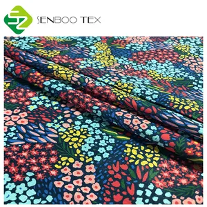 Digital Print 90*88 Density and 80gsm Weight gots organic cotton floral fabric