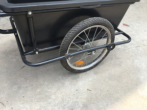 Kunststoff koffer mit großer Kapazität Fahrrad anhänger Werkzeug wagen mit <span class=keywords><strong>2</strong></span> Rädern für Fracht - Product Image 4