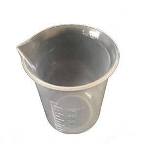 Gelsonlab HSCW-004 टोंटी के साथ प्लास्टिक बीकर 50ml Stackable, ढाला स्नातक - Product Image 3