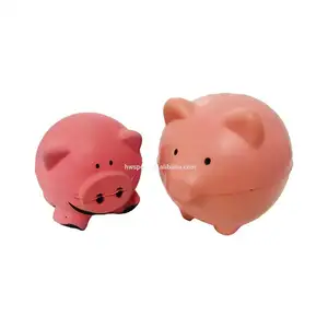 新品高品质仿真pu促销压力球动物造型定制尺寸和标志猪挤压玩具动物系列