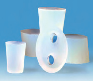 Tapones de goma de silicona blanca de tamaño británico con dos agujeros de 21mm de diámetro Paquete de 10 piezas OEM - Product Image 2