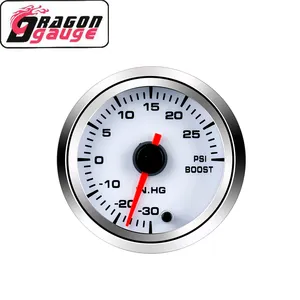 DRAGON GAUGE 12V 2'' 52mm Seven Color LED Dual View Digital Needle Pointer Universal -30~30 Boost gauge psi For Car 12v ( 6371)