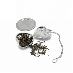 Di alta qualità in acciaio inox a forma di cuore tè infusore con la catena - Product Image 4