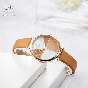 Shengke Fashion Women Wristwatch <strong>Bling</strong> Dial Female Leather <strong>Lady</strong> <strong>Watch</strong> Quartz Waterproof <strong>Watch</strong> for Girls Relogio Feminino K0109L - Product Image 3