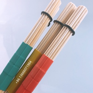 De alta calidad de color de bambú palillos con logotipo personalizado tambor cepillo palos timbales mazos - Product Image 3