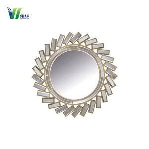 Moderna casa de lujo de baño de <span class=keywords><strong>oro</strong></span> antiguo <span class=keywords><strong>espejo</strong></span> de pared redondo - Product Image 3