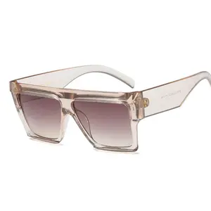 HBK-gafas de sol cuadradas de gran tamaño para hombre y mujer, anteojos de sol unisex con marco grande, estilo Retro de viaje, diseñador de marca, vidrio degradado, K32254