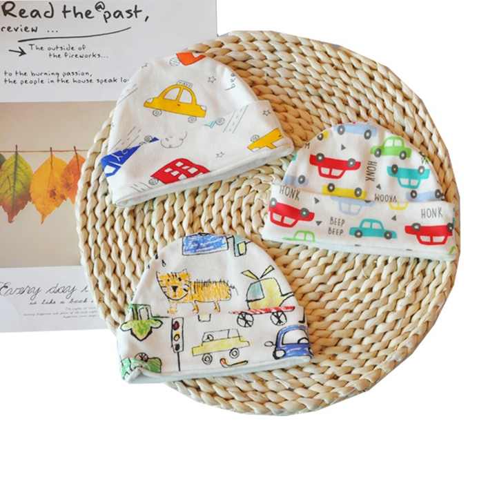 3 Pieces New Design Infant Cheap Toddler Soft Cute Cotton Newborn Baby Cap Hat
