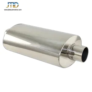 JTLD Universal Racing Performance 2.5 Inch 3 Inch 3.5 Inch Auto 304 Thép Không Gỉ Oval Exhaust Muffler Cộng Hưởng