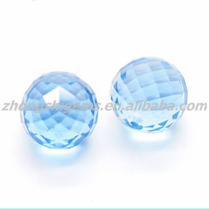 De alta calidad azul o negro barato bola forma de tablero de corte facetado cuentas de <span class=keywords><strong>piedras</strong></span> <span class=keywords><strong>preciosas</strong></span> - Product Image 2