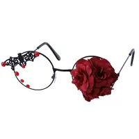 Gafas Vintage punk bat rose para mujer, montura de gafas para festival de halloween, regalo, gafas de fiesta de baile con personalidad a la moda