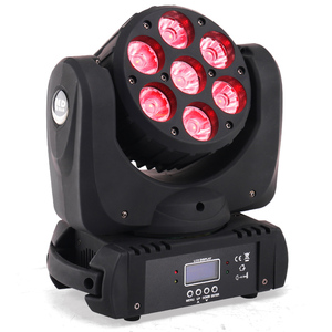 Luz de Escenario Profesional para DJ, 7x18w RGBWA+UV 6en1, Cabeza Móvil LED Wash - Product Image 1
