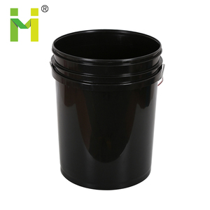 Cubos de pintura de plástico negro, por lo general se apila a granel, exterior con bolsas de plástico con mango de Metal, HMTY20L-B blanco Copp, 1000 Uds. - Product Image 2