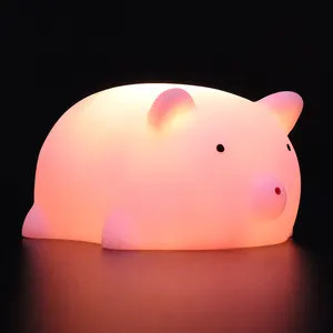 Chinesische fabrik ningbo kreative rosa schwein schlaf led nacht licht