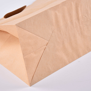 Barato morir corte artesanal Kraft de papel de embalaje de regalo de compras bolsas de China con fondo cuadrado - Product Image 4